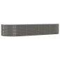 vidaXL Hochbeet Grau 367x140x68 cm Pulverbeschichteter Stahl vidaXL Hochbeet Grau 367x140x68 cm Pulverbeschichteter Stahl