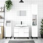 vidaXL Badschrank Weiß 80x33x60 cm Holzwerkstoff vidaXL Badschrank Weiß 80x33x60 cm Holzwerkstoff