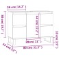 vidaXL Badschrank Weiß 80x33x60 cm Holzwerkstoff vidaXL Badschrank Weiß 80x33x60 cm Holzwerkstoff
