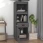 vidaXL Highboard Grau 34x40x108,5 cm Massivholz Kiefer vidaXL Highboard Grau 34x40x108,5 cm Massivholz Kiefer