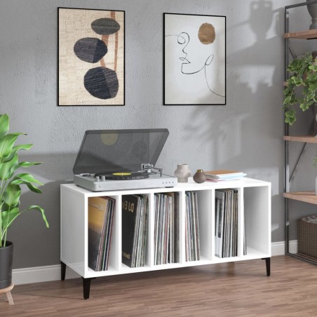vidaXL Plattenschrank Hochglanz-Weiß 100x38x48 cm Holzwerkstoff