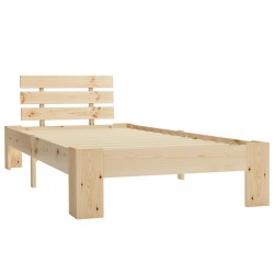 vidaXL Massivholzbett Kiefer 90x200 cm