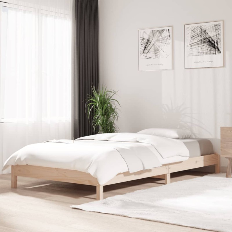 vidaXL Stapelbett 100x200 cm Massivholz Kiefer vidaXL Stapelbett 100x200 cm Massivholz Kiefer