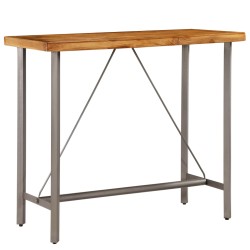vidaXL Bartisch Recyceltes Massivholz Teak 120 x 58 x 106 cm
