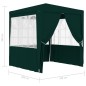 vidaXL Profi-Partyzelt mit Seitenwänden 2,5×2,5m Grün 90 g/m² vidaXL Profi-Partyzelt mit Seitenwänden 2,5×2,5m Grün 90 g/m²