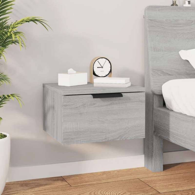 vidaXL Wand-Nachttisch Grau Sonoma 34x30x20 cm vidaXL Wand-Nachttisch Grau Sonoma 34x30x20 cm