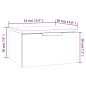 vidaXL Wand-Nachttisch Grau Sonoma 34x30x20 cm vidaXL Wand-Nachttisch Grau Sonoma 34x30x20 cm