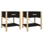 vidaXL Nachttische 2 Stk. Schwarz 42x38x45 cm Holzwerkstoff vidaXL Nachttische 2 Stk. Schwarz 42x38x45 cm Holzwerkstoff