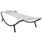 Gartenbett Creme 200 x 90 cm Stahl Gartenbett Creme 200 x 90 cm Stahl