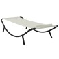 Gartenbett Creme 200 x 90 cm Stahl Gartenbett Creme 200 x 90 cm Stahl