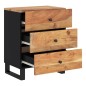 vidaXL Nachttisch 50x33x62 cm Massivholz Akazie & Holzwerkstoff vidaXL Nachttisch 50x33x62 cm Massivholz Akazie & Holzwerkstoff