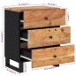 vidaXL Nachttisch 50x33x62 cm Massivholz Akazie & Holzwerkstoff vidaXL Nachttisch 50x33x62 cm Massivholz Akazie & Holzwerkstoff