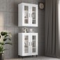 vidaXL Hängeschrank Hochglanz-Weiß 69,5x34x90 cm