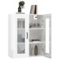 vidaXL Hängeschrank Hochglanz-Weiß 69,5x34x90 cm