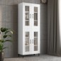 vidaXL Hängeschrank Hochglanz-Weiß 69,5x34x90 cm