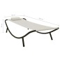 Gartenbett Creme 200 x 90 cm Stahl Gartenbett Creme 200 x 90 cm Stahl