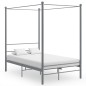 vidaXL Himmelbett Grau Metall 140x200 cm vidaXL Himmelbett Grau Metall 140x200 cm