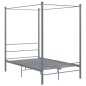 vidaXL Himmelbett Grau Metall 140x200 cm vidaXL Himmelbett Grau Metall 140x200 cm