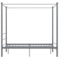 vidaXL Himmelbett Grau Metall 140x200 cm vidaXL Himmelbett Grau Metall 140x200 cm