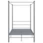 vidaXL Himmelbett Grau Metall 140x200 cm vidaXL Himmelbett Grau Metall 140x200 cm