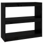 vidaXL Bücherregal Raumteiler Schwarz 80x30x71,5 cm Massivholz Kiefer vidaXL Bücherregal Raumteiler Schwarz 80x30x71,5 cm Massivholz Kiefer
