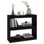 vidaXL Bücherregal Raumteiler Schwarz 80x30x71,5 cm Massivholz Kiefer vidaXL Bücherregal Raumteiler Schwarz 80x30x71,5 cm Massivholz Kiefer