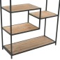 vidaXL Bücherregal aus massivem Tannenholz und Stahl 90,5x35x180 cm