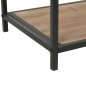 vidaXL Bücherregal aus massivem Tannenholz und Stahl 90,5x35x180 cm