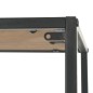 vidaXL Bücherregal aus massivem Tannenholz und Stahl 90,5x35x180 cm