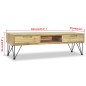 vidaXL TV-Schrank 120 x 35 x 35 cm Teak Massiv vidaXL TV-Schrank 120 x 35 x 35 cm Teak Massiv