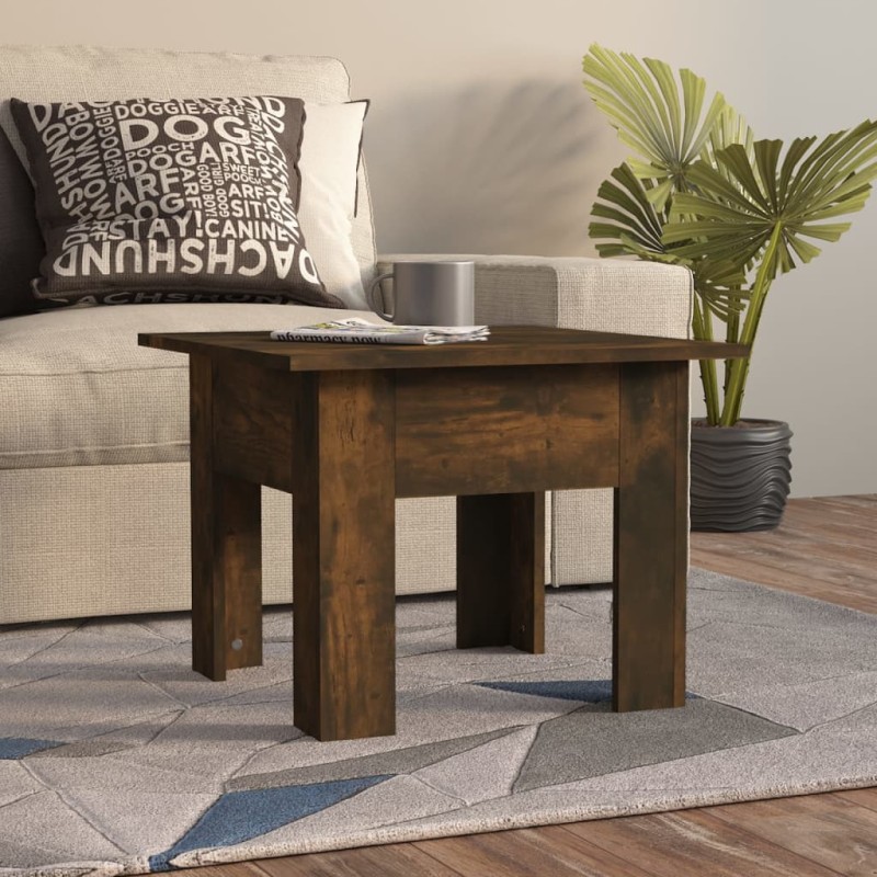 vidaXL Couchtisch Räuchereiche 55x55x42 cm Holzwerkstoff vidaXL Couchtisch Räuchereiche 55x55x42 cm Holzwerkstoff