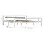 vidaXL Bettgestell Weiß und Schwarz Metall 180×200 cm vidaXL Bettgestell Weiß und Schwarz Metall 180×200 cm