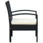Gartenstuhl mit Kissen Poly Rattan Schwarz Gartenstuhl mit Kissen Poly Rattan Schwarz