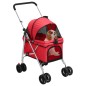 vidaXL Hundewagen Faltbar Rot 76x50x100 cm Oxford-Gewebe vidaXL Hundewagen Faltbar Rot 76x50x100 cm Oxford-Gewebe