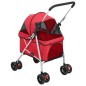 vidaXL Hundewagen Faltbar Rot 76x50x100 cm Oxford-Gewebe vidaXL Hundewagen Faltbar Rot 76x50x100 cm Oxford-Gewebe