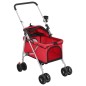 vidaXL Hundewagen Faltbar Rot 76x50x100 cm Oxford-Gewebe vidaXL Hundewagen Faltbar Rot 76x50x100 cm Oxford-Gewebe