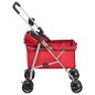 vidaXL Hundewagen Faltbar Rot 76x50x100 cm Oxford-Gewebe vidaXL Hundewagen Faltbar Rot 76x50x100 cm Oxford-Gewebe