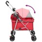 vidaXL Hundewagen Faltbar Rot 76x50x100 cm Oxford-Gewebe vidaXL Hundewagen Faltbar Rot 76x50x100 cm Oxford-Gewebe