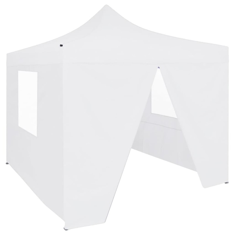 vidaXL Profi-Partyzelt Faltbar mit 4 Seitenwänden 3×3m Stahl Weiß vidaXL Profi-Partyzelt Faltbar mit 4 Seitenwänden 3×3m Stahl Weiß