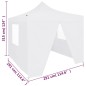 vidaXL Profi-Partyzelt Faltbar mit 4 Seitenwänden 3×3m Stahl Weiß vidaXL Profi-Partyzelt Faltbar mit 4 Seitenwänden 3×3m Stahl Weiß