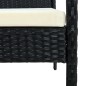 Gartenstuhl mit Kissen Poly Rattan Schwarz Gartenstuhl mit Kissen Poly Rattan Schwarz