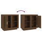 vidaXL Sideboard Braun Eiche 80x40x75 cm vidaXL Sideboard Braun Eiche 80x40x75 cm
