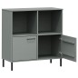 vidaXL Bücherregal OSLO mit Metallbeinen Grau 90x35x90,5 cm Massivholz vidaXL Bücherregal OSLO mit Metallbeinen Grau 90x35x90,5 cm Massivholz