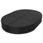vidaXL Outdoor-Loungebett mit Kissen Poly Rattan Schwarz vidaXL Outdoor-Loungebett mit Kissen Poly Rattan Schwarz