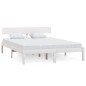 vidaXL Massivholzbett Weiß 120x190 cm vidaXL Massivholzbett Weiß 120x190 cm