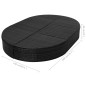 vidaXL Outdoor-Loungebett mit Kissen Poly Rattan Schwarz vidaXL Outdoor-Loungebett mit Kissen Poly Rattan Schwarz