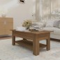vidaXL Couchtisch Braun Eichen-Optik 102x55x42 cm Holzwerkstoff vidaXL Couchtisch Braun Eichen-Optik 102x55x42 cm Holzwerkstoff