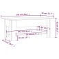 vidaXL Couchtisch Braun Eichen-Optik 102x55x42 cm Holzwerkstoff vidaXL Couchtisch Braun Eichen-Optik 102x55x42 cm Holzwerkstoff