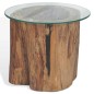 vidaXL Couchtisch Teak Glas 50 x 40 cm vidaXL Couchtisch Teak Glas 50 x 40 cm