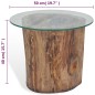 vidaXL Couchtisch Teak Glas 50 x 40 cm vidaXL Couchtisch Teak Glas 50 x 40 cm